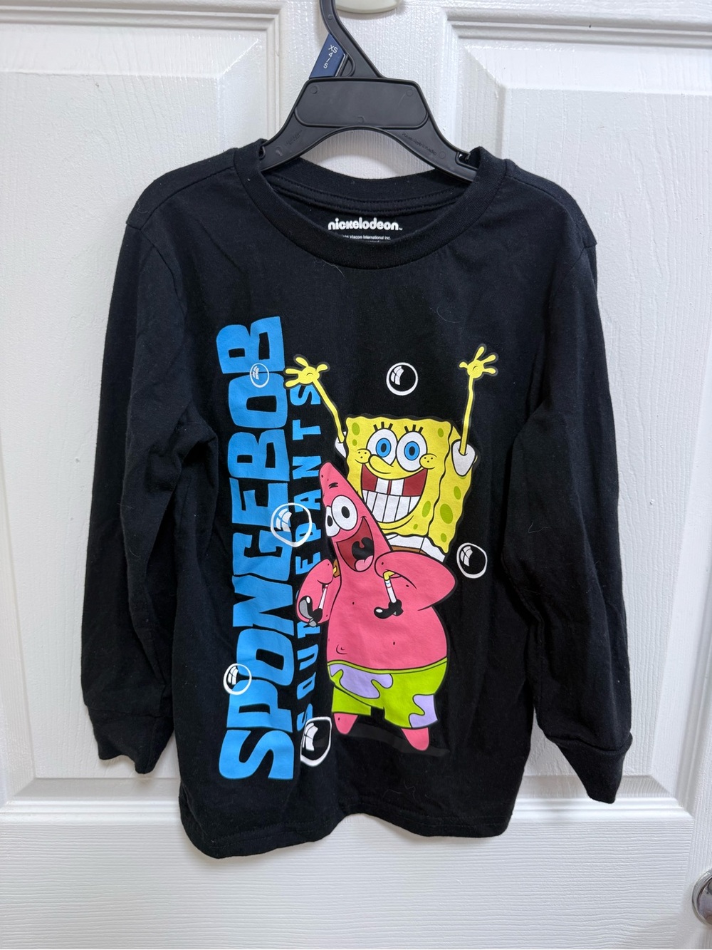 Nickelodeon SpongeBob & Patrick Black Long-Sleeve Tee, Size 4/5